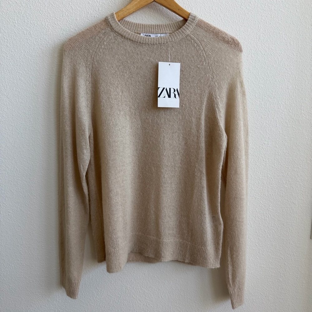Zara Light Beige Knit Top